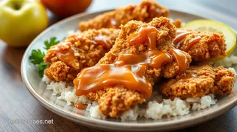 Fried Chicken Tenders with Sweet Apple Glaze