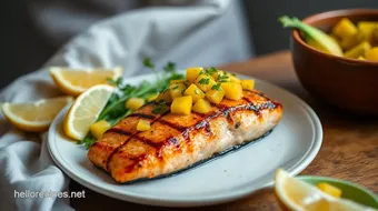 Grilled Salmon with Mango Salsa (35 min)