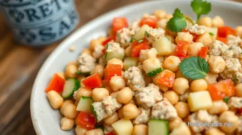 Quick Chickpea Tuna Salad for Busy Days recipe card