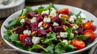 Easy & Delicious Beet Arugula Goat Cheese Salad: A Flavorful Summer Delight recipe card
