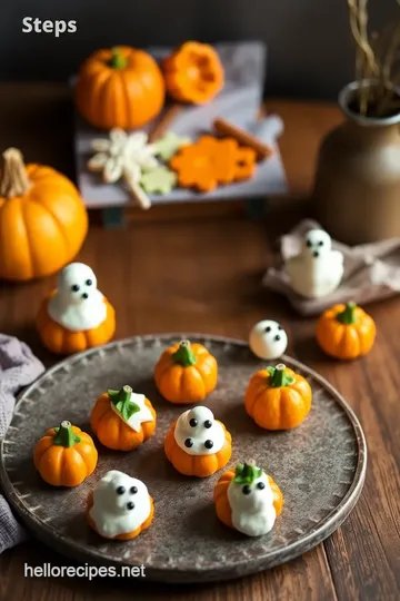 Make Mini Orange Pumpkins & Ghost Bananas steps