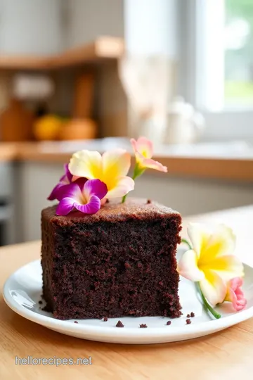 Beautiful Chocolate Cake with Fresh Flowers steps