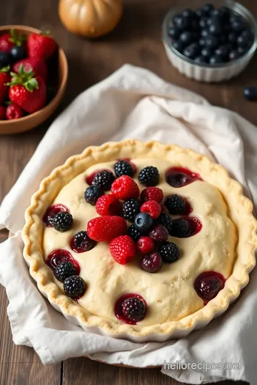 Bake Biscuit Pie with Mixed Berries steps