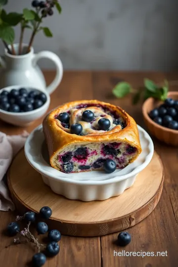 Deliciously Soft Blueberry Cream Cheese Babka presentation