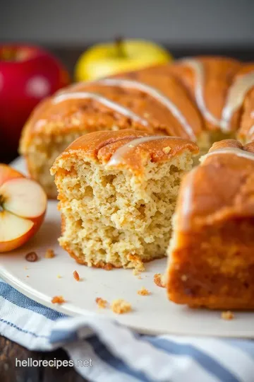 Fresh Apple Cake presentation