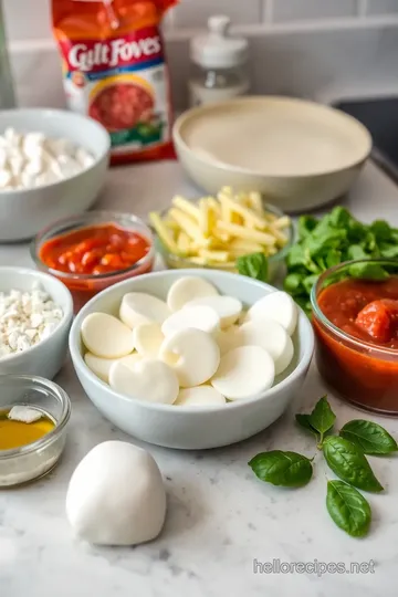 Fresh Mozzarella Slices Pizza ingredients