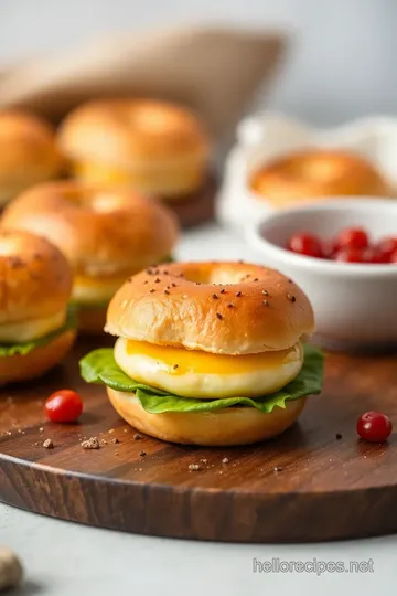 Bake Mini Bagel Breakfast Sliders presentation