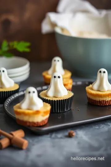 Mini Ghost Candy Corn Cheesecakes steps