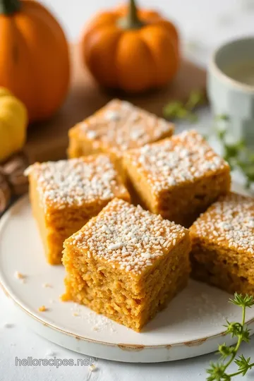 Bake Gluten-Free Pumpkin Squares for Fall presentation