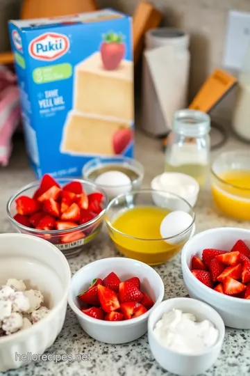 Strawberry Earthquake Cake ingredients