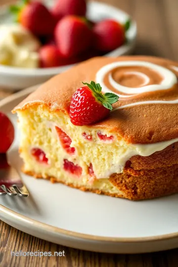 Strawberry Earthquake Cake presentation