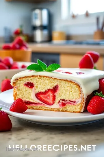 Strawberry Earthquake Cake steps