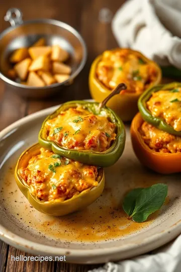 Cheesy Nacho Beef Stuffed Peppers steps