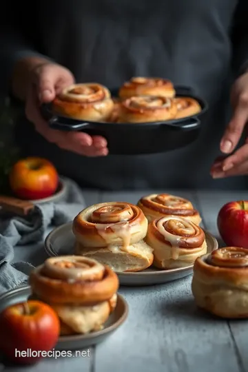 Soft-Baked Apple Cinnamon Rolls presentation