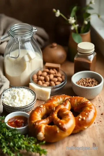 Boiled Cheese Pretzels with Sweet Filling ingredients