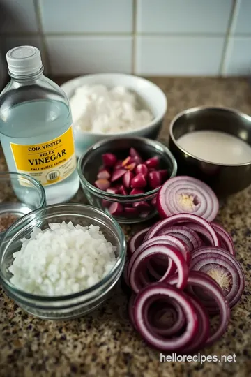 Brilliantly Pickled Onions: A Zesty Snack or Condiment ingredients