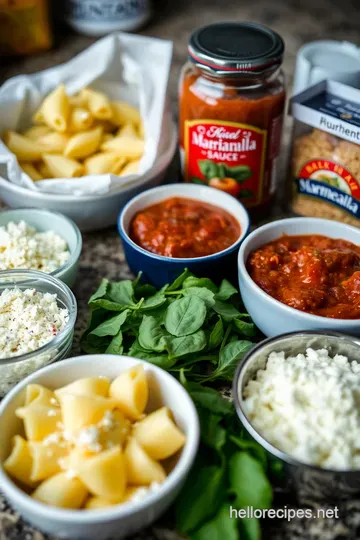 Cheesy Delight: Classic Stuffed Shells with Ricotta and Spinach ingredients