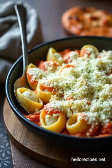 Cheesy Ricotta-Stuffed Pasta Shells: A Comforting Delight presentation