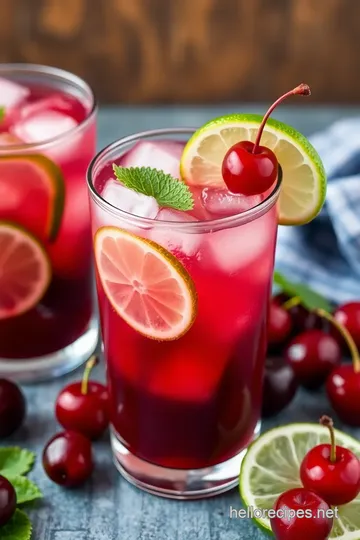 Cherry Lime Rickey Recipe presentation