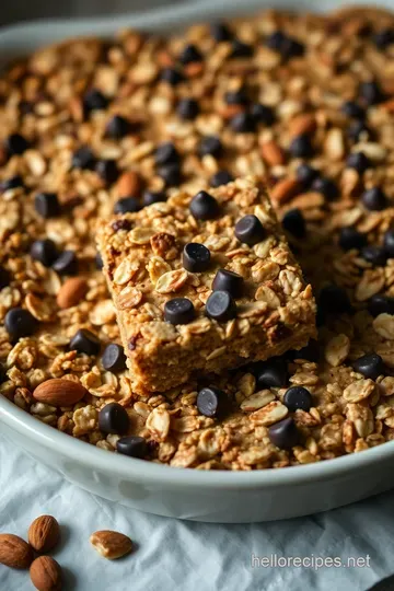 Chewy Chocolate Chip Granola Bars presentation