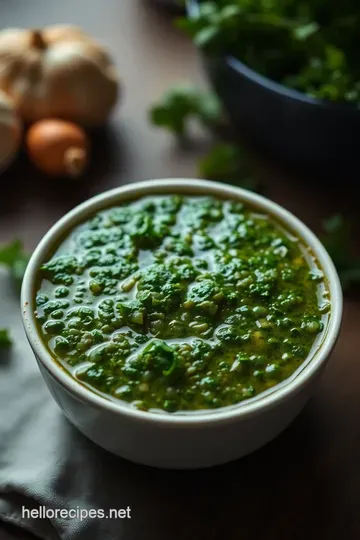 Chimichurri Receta: A Flavorful Argentinian Classic presentation