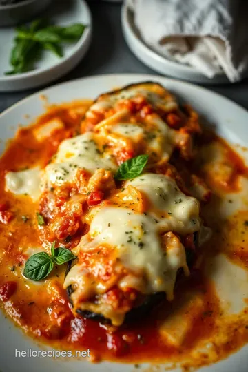 Classic Baked Eggplant Parmesan: A Cheesy Delight presentation