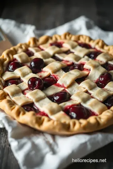 Classic Cherry Pie with Flaky Crust presentation