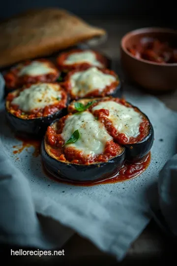 Classic Roasted Eggplant Parmesan Delight presentation