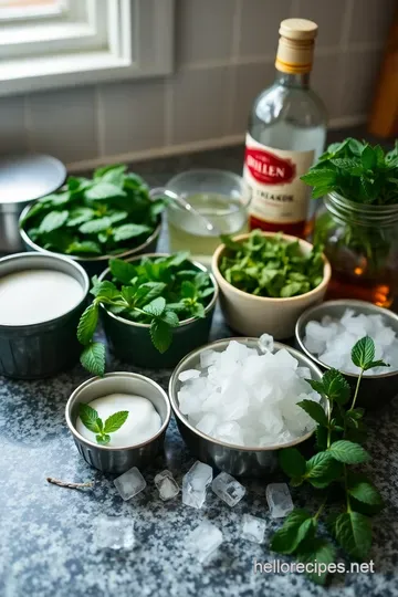 Classic Southern Mint Julep ingredients