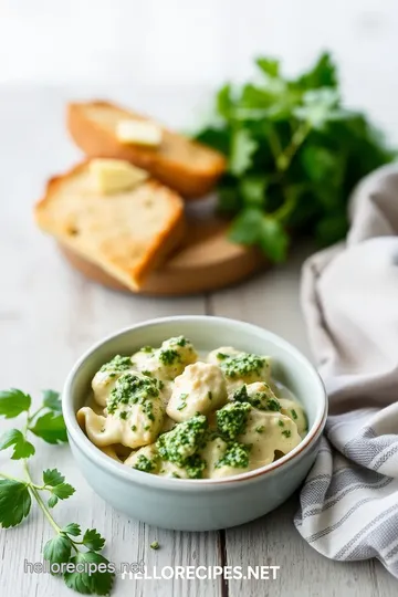 Creamy Chicken Pesto Pasta presentation