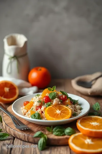 Cook Freekeh Salad with Oranges & Mint presentation