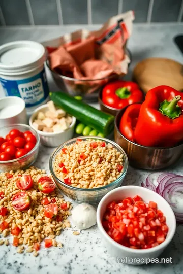 Cooked Farro Salad Delight ingredients