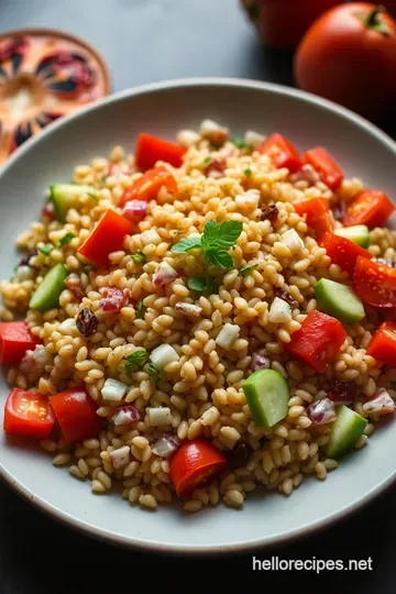 Cooked Farro Salad Delight presentation