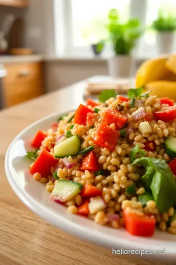 Cooked Farro Salad Delight steps
