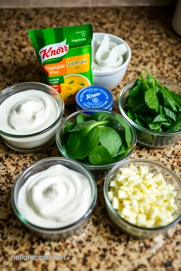 Creamy Knorr s Spinach Dip ingredients