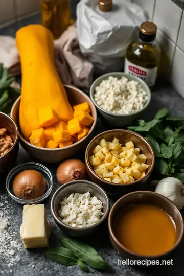 Creamy Roasted Butternut Squash & Sage Risotto ingredients