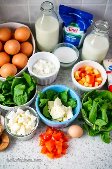 Creamy Spinach & Feta Egg Bites ingredients