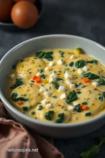 Creamy Spinach & Feta Egg Bites presentation
