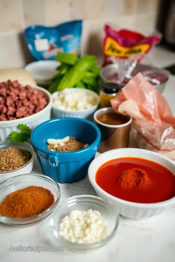 Crispy Beef Flautas with Savory Dipping Sauce ingredients