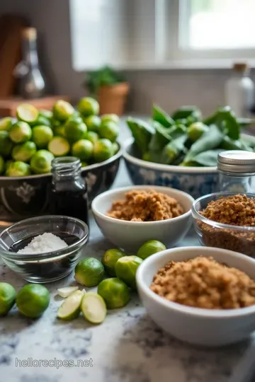 Crispy Caramelized Brussels Sprouts with Balsamic Glaze ingredients