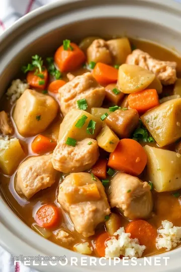 Hello Kitty Crock Pot Chicken Stew presentation