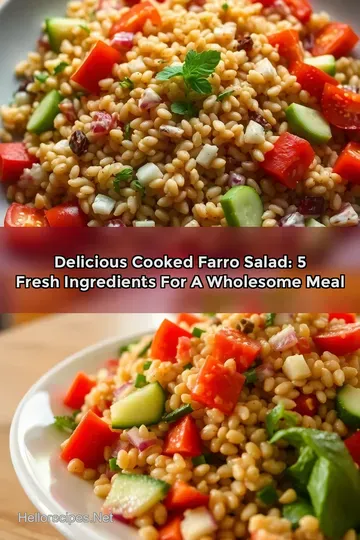 Delicious Cooked Farro Salad: 5 Fresh Ingredients for a Wholesome Meal