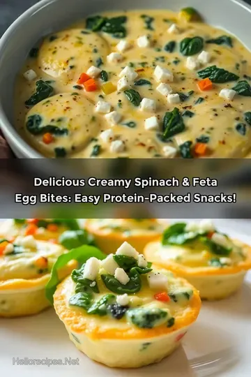 Delicious Creamy Spinach & Feta Egg Bites: Easy Protein-Packed Snacks!