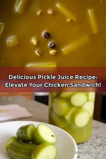 Delicious Pickle Juice Recipe: Elevate Your Chicken Sandwich!