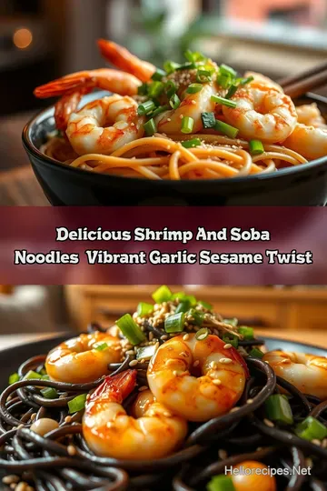 Delicious Shrimp And Soba Noodles: Vibrant Garlic Sesame Twist
