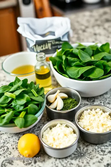 Stir-Fried Fresh Spinach with Garlic & Lemon ingredients