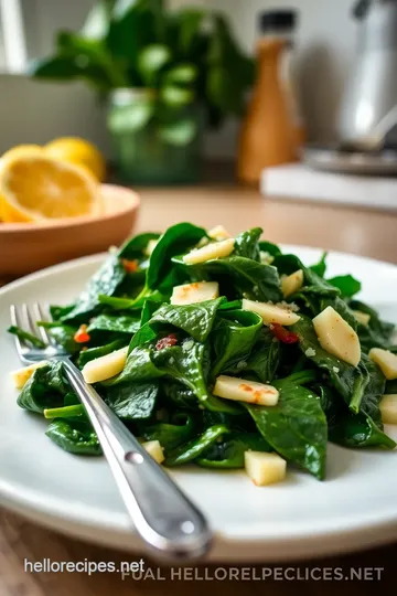 Stir-Fried Fresh Spinach with Garlic & Lemon steps