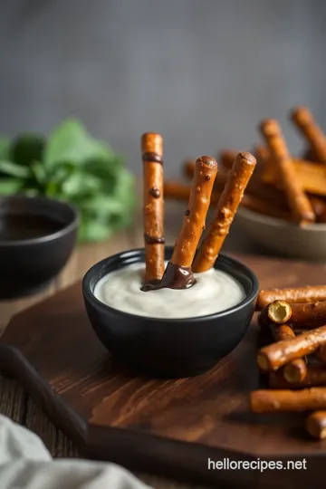 Dip Pretzel Rods with Chocolate Antlers steps