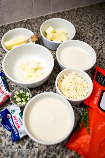 Creamy Garlic Herb Sauce ingredients