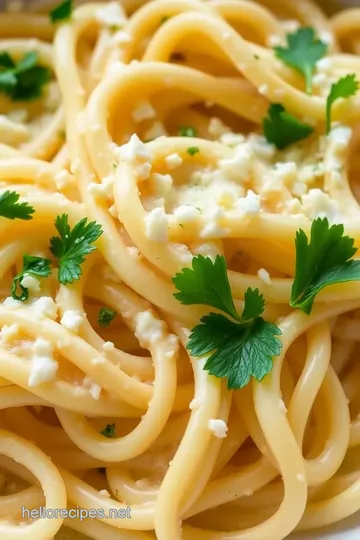 Creamy Garlic Parmesan Pasta presentation